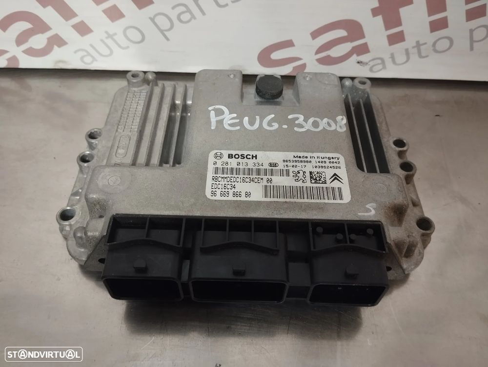 UNIDADE / CENTRALINA DO MOTOR PEUGEOT 3008 / CITROEN C4 PICASSO 1.6HDI REF. EDC16C34 0281013334 9666986680 - 2