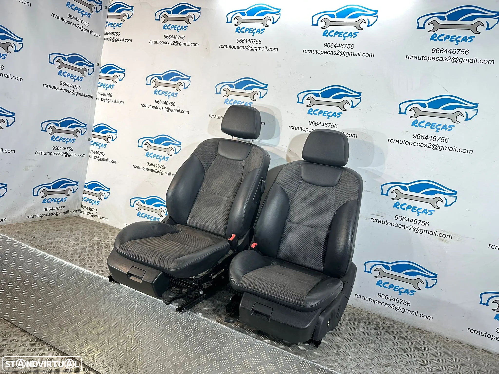 .Conjunto Bancos Pele Tecido Elétricos Frente Frontais Tras Traseiros Originais AMG Sport Mercedes-Benz Classe C W204 S204 Carro Sedan 2007 - 2014 - 10