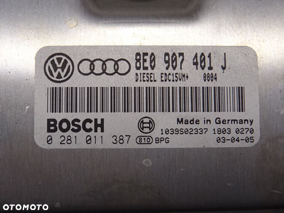 VW PASSAT B5 LIFT 2.5TDI STEROWNIK KOMPUTER SILNIKA 8E0907401J - 2