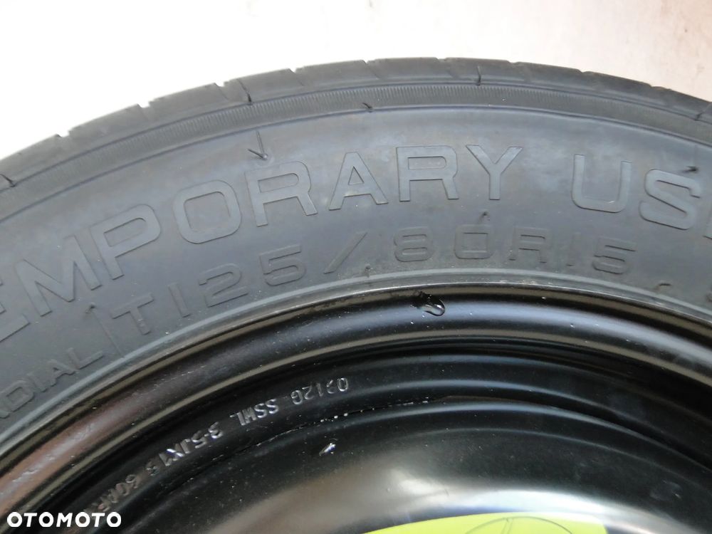 CITROEN C3 II 2 FELGA OPONA KOŁO ZAPASOWE DOJAZDÓWKA 3,5x15 4x108 ET-15 125/80R15 - 3