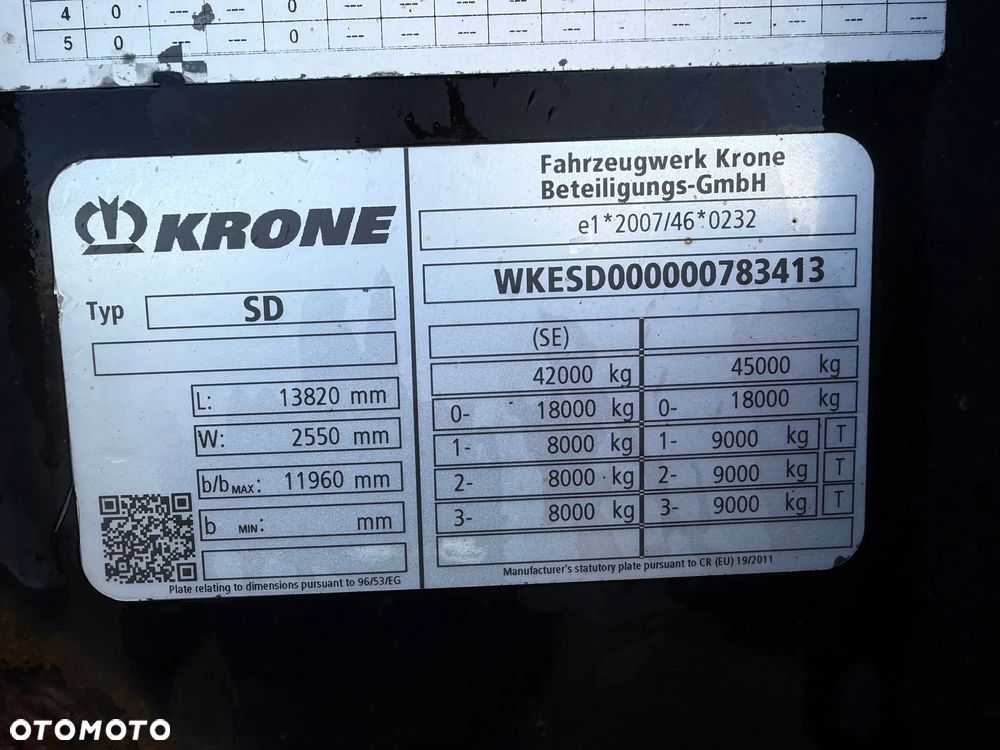Krone SD NACZEPA MOCOWANIA POD KONTENER - 12