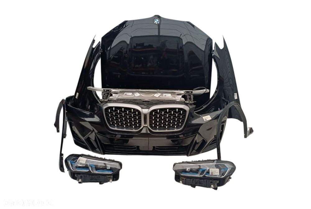 Maska zderzak wzmocnienie chłodnice lampy sierpy błotniki BMW X3 G01 BMW X4 G02 Black Sapphire Metallic 475 - 8