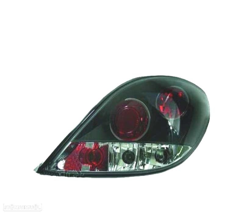FAROLINS TRASEIROS PEUGEOT 207 06-12 PRETO - 1