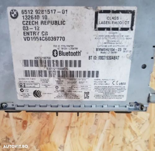 Radio CD Professional Bmw F30 F31 F32 F20 F21 Cod 9281517 - 5
