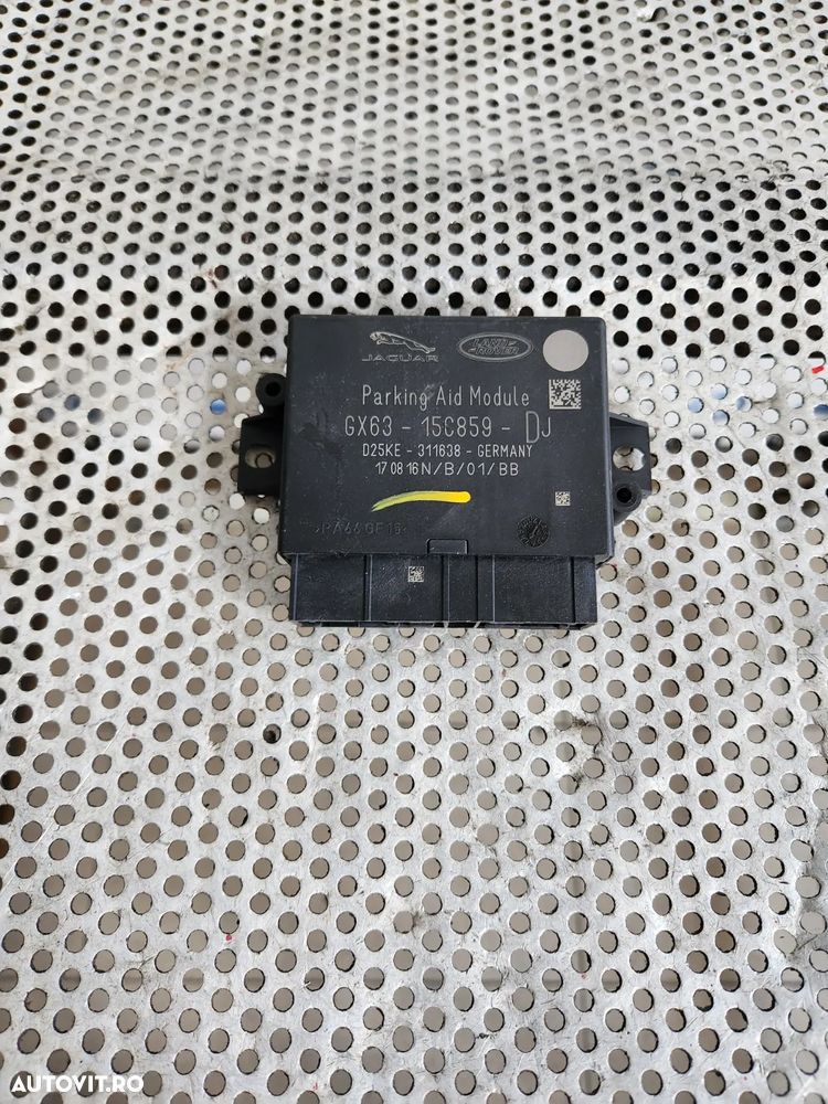 Calculator Modul ECU Senzor Parcare PDC Land Rover Range Rover Evoque Dicovery Sport Jaguar E/F Type An 2012-2013-2014-2015-2016-2017-2018-2019 Cod GC63-15C859-DJ Dezmembrez Range Rover Evoque Facelift An 2015-2016-2017-2018-2019 2.0 D Automat 4x4 Volan Stanga - Dezmembrari Arad - 1