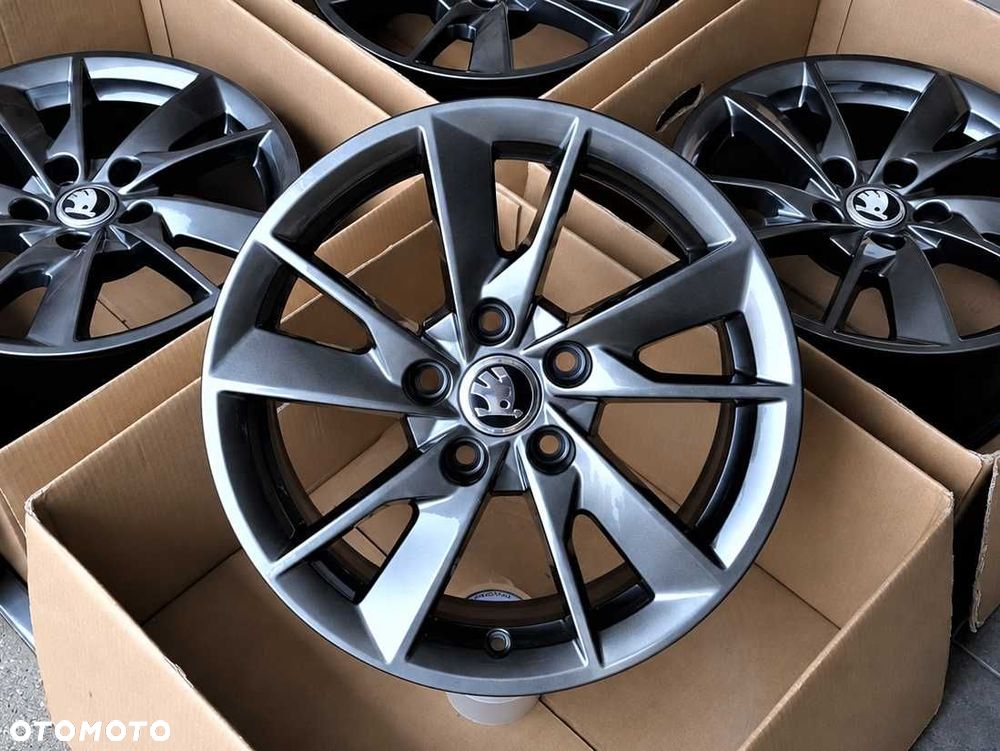 Alufelgi 16 5x112 Skoda Octavia Superb Yeti Karoq Nowe Chrom Shadow ! 607#