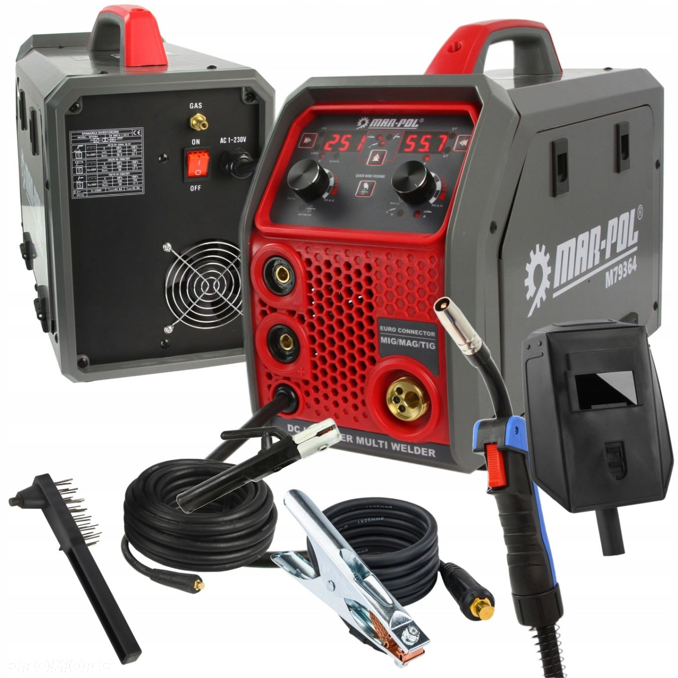 SPAWARKA INWERTOROWA MIGOMAT 250A MIG MMA TIG 230V GAZOWA M79364 - 14