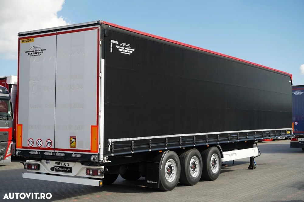 Wielton CORTINĂ STANDARD / REMORCA DIN OȚEL - 9 M / AXĂ CULISANTĂ / SAF / ACOPERIȘ CULISANT / - 8