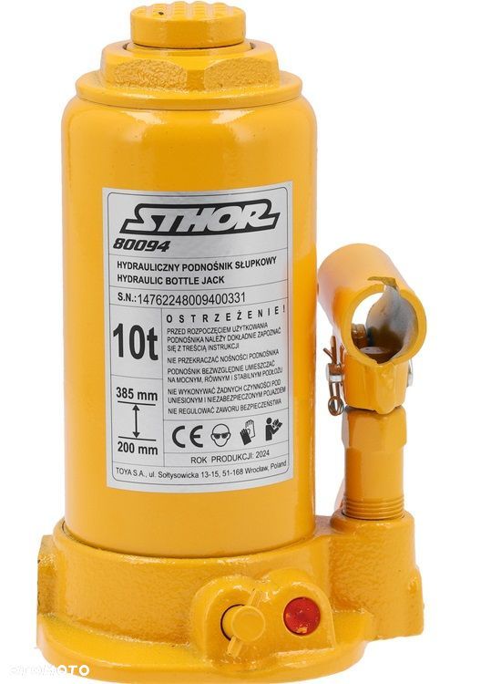 PODNOŚNIK HYDRAULICZNY SŁUPKOWY BUTELKOWY SAMOCHODOWY LEWAREK 10 TON 80094 - 3