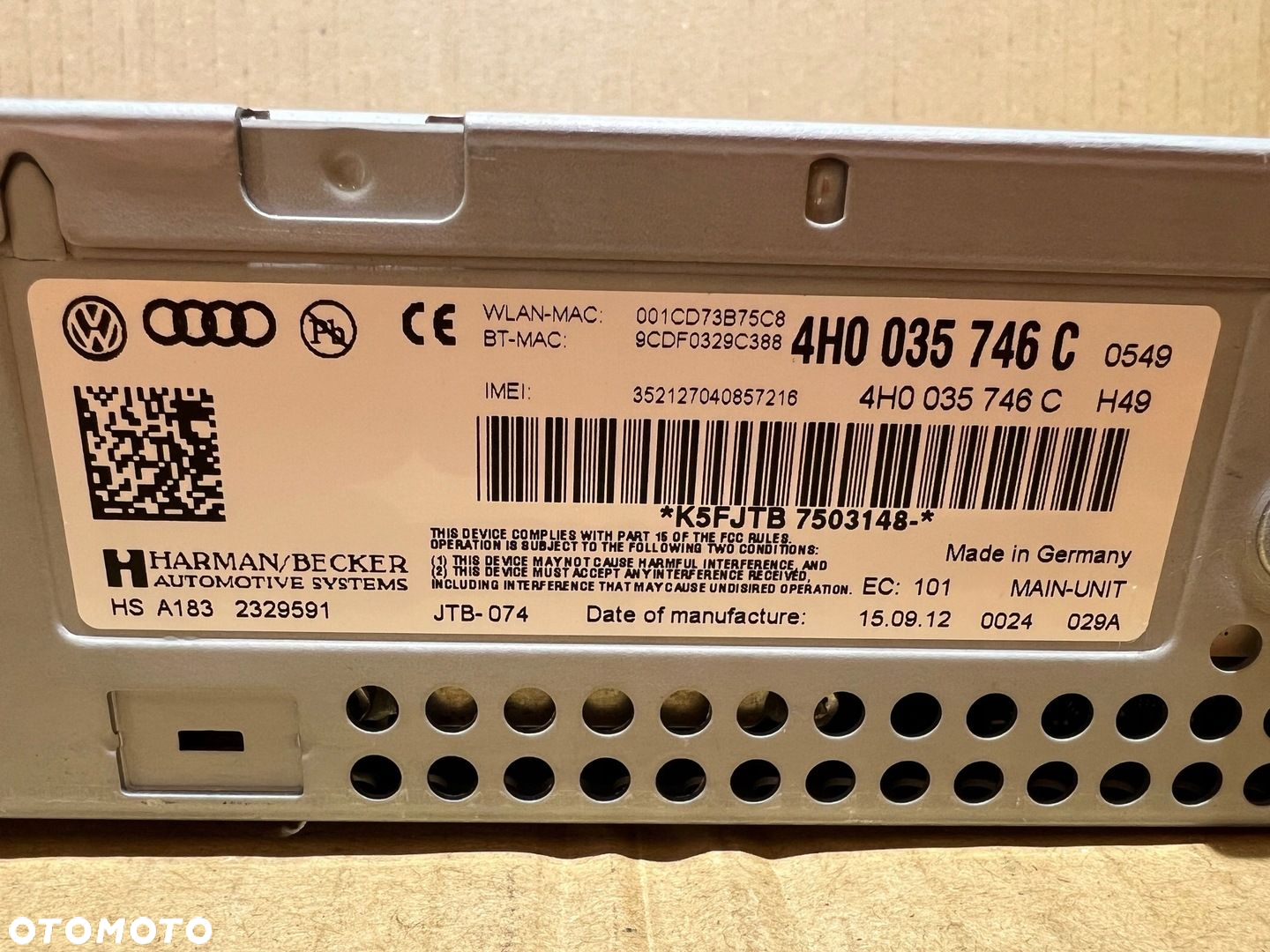 AUDI A8 D4 NAWIGACJA CZYTNIK NAWIGACJI MULTIMEDIA MMI 4H0035746C - 9