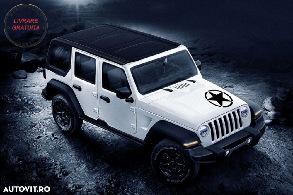 Sticker Stea Negru Universal Jeep, SUV, Camioane sau alte Autoturisme- livrare gratuita - 7