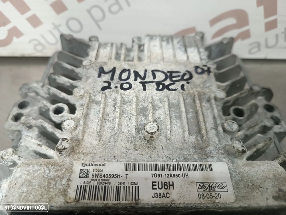 UNIDADE / CENTRALINA DO MOTOR FORD MONDEO 2.0TDCI 5WS40595H-T 7G91-12A650-UH SID206 - 4