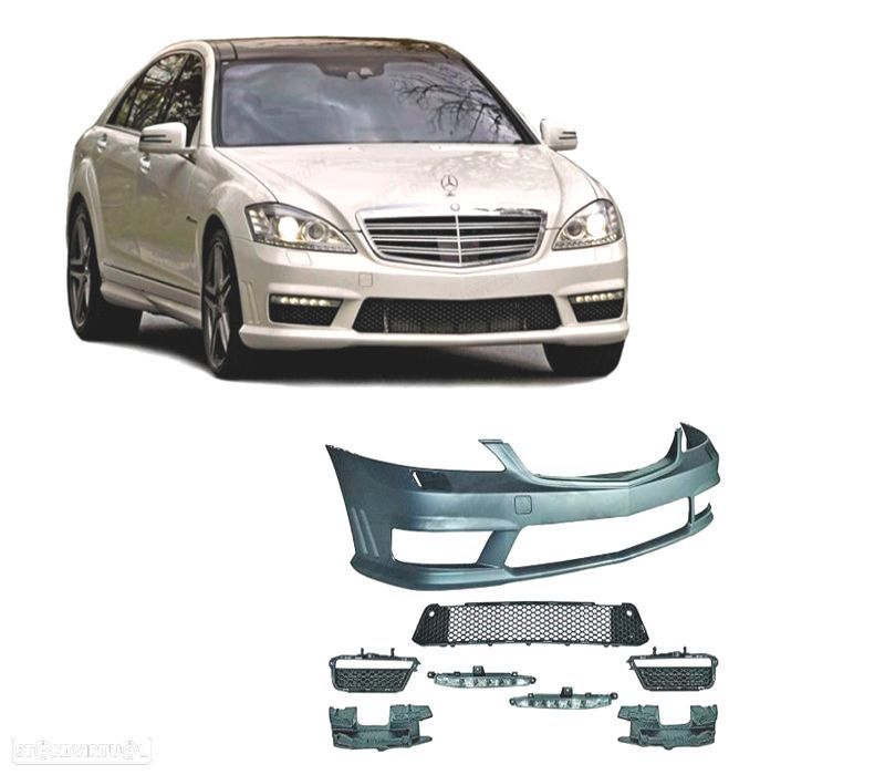 PARACHOQUES FRONTAL MERCEDES W221 LOOK AMG S65 - 1