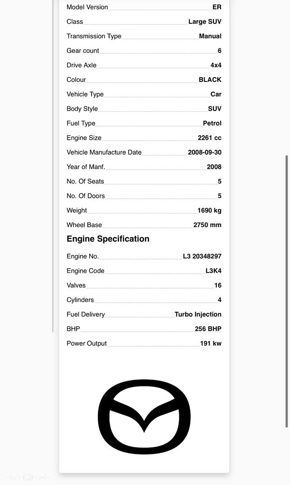 Skrzynia Mazda cx-7 2008 2.3 t  2.3 T benzyna 4x4 2.3T CX7 07-13r - 6