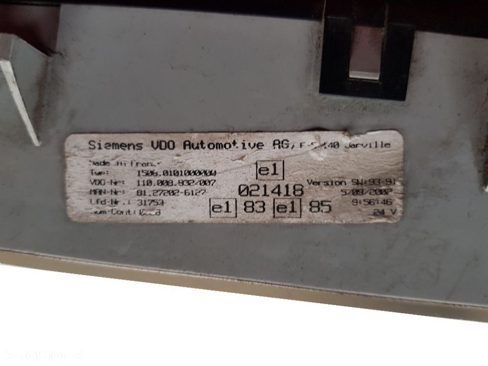 LICZNIK ZEGARY MAN TGX TGS TGM TGL 81272026127 - 3