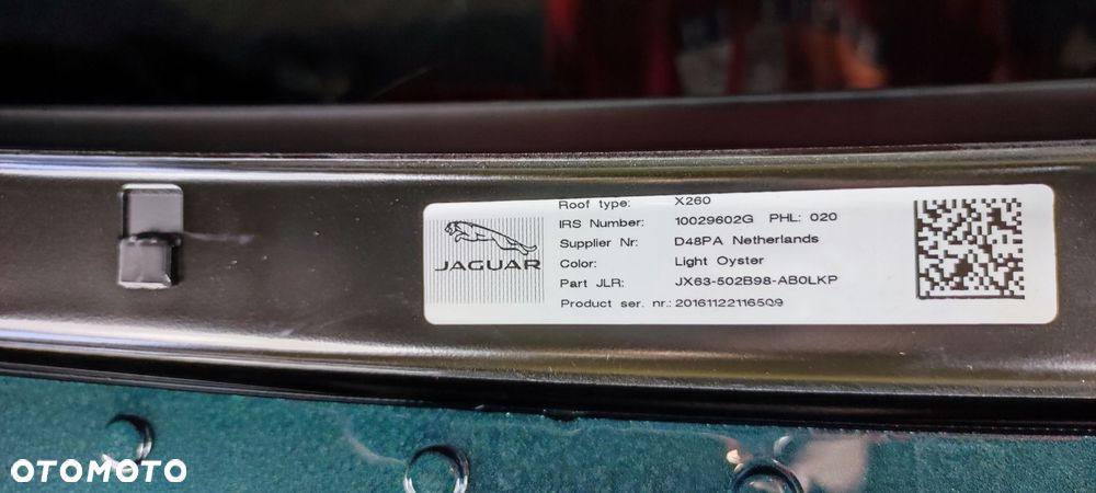 szyberdach szkło szyba mechanizm zasłona JAGUAR XF II 2 X260 2015- sedan - 10