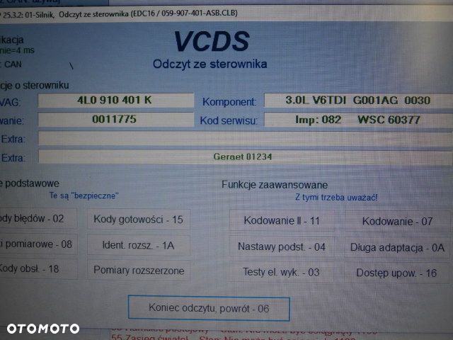 KOMPUTER AUDI Q7 4L0910401K 3.0TDI BUG 0281013691 STEROWNIK SILNIKA NOWY ImmoOff PlugPlay 4L0910401 - 5
