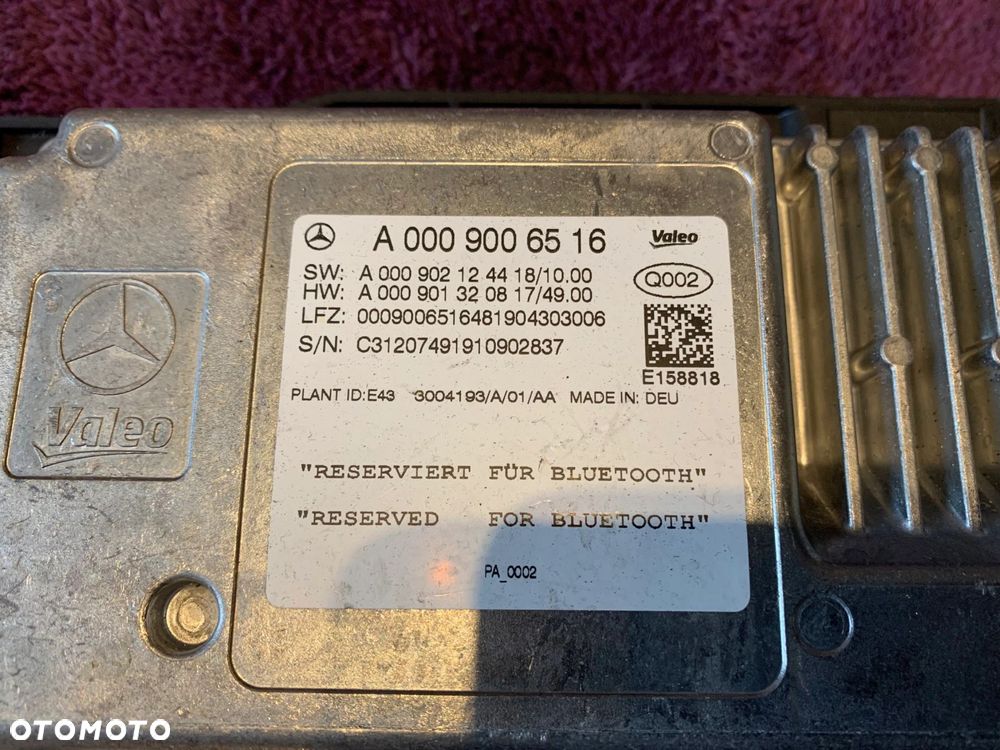 MODUŁ STEROWNIK BLUETOOTH MERCEDES E-KLASA W213 KOMBI A0009006516 - 5