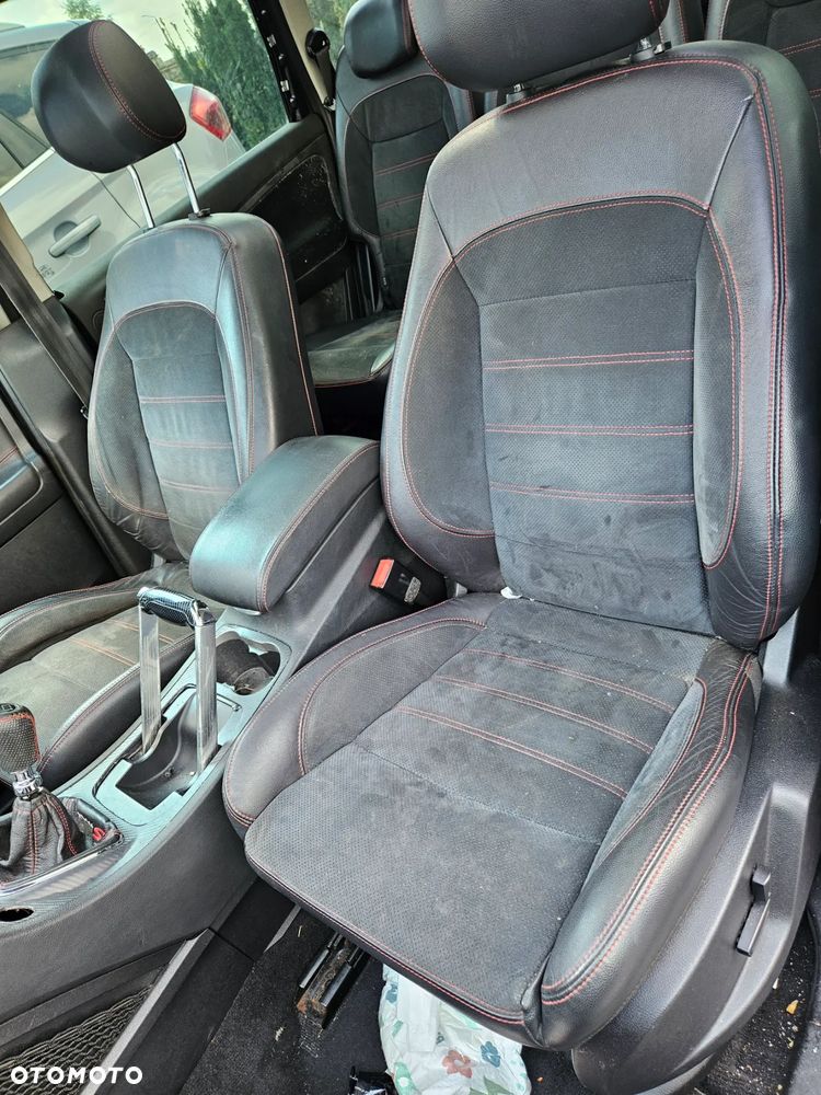 FOTELE WENTYLOWANE PAMIĘĆ REGÓLOWANE  KANAPA 7SZT PÓŁSKÓRA ALCANTARA S-MAX MK1 LIFT ST NIĆ CZERWONA  RADOM - 1