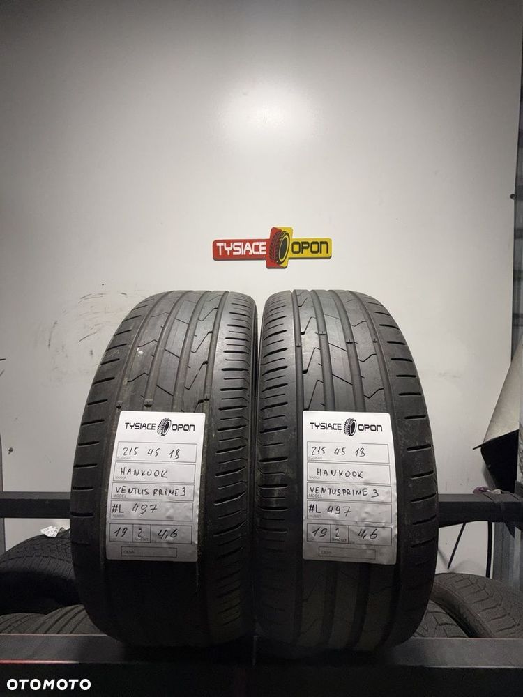 Opona letnia Hankook 215/45 R18 Ventus Prime 3 89V #L497 2szt Używana - 1