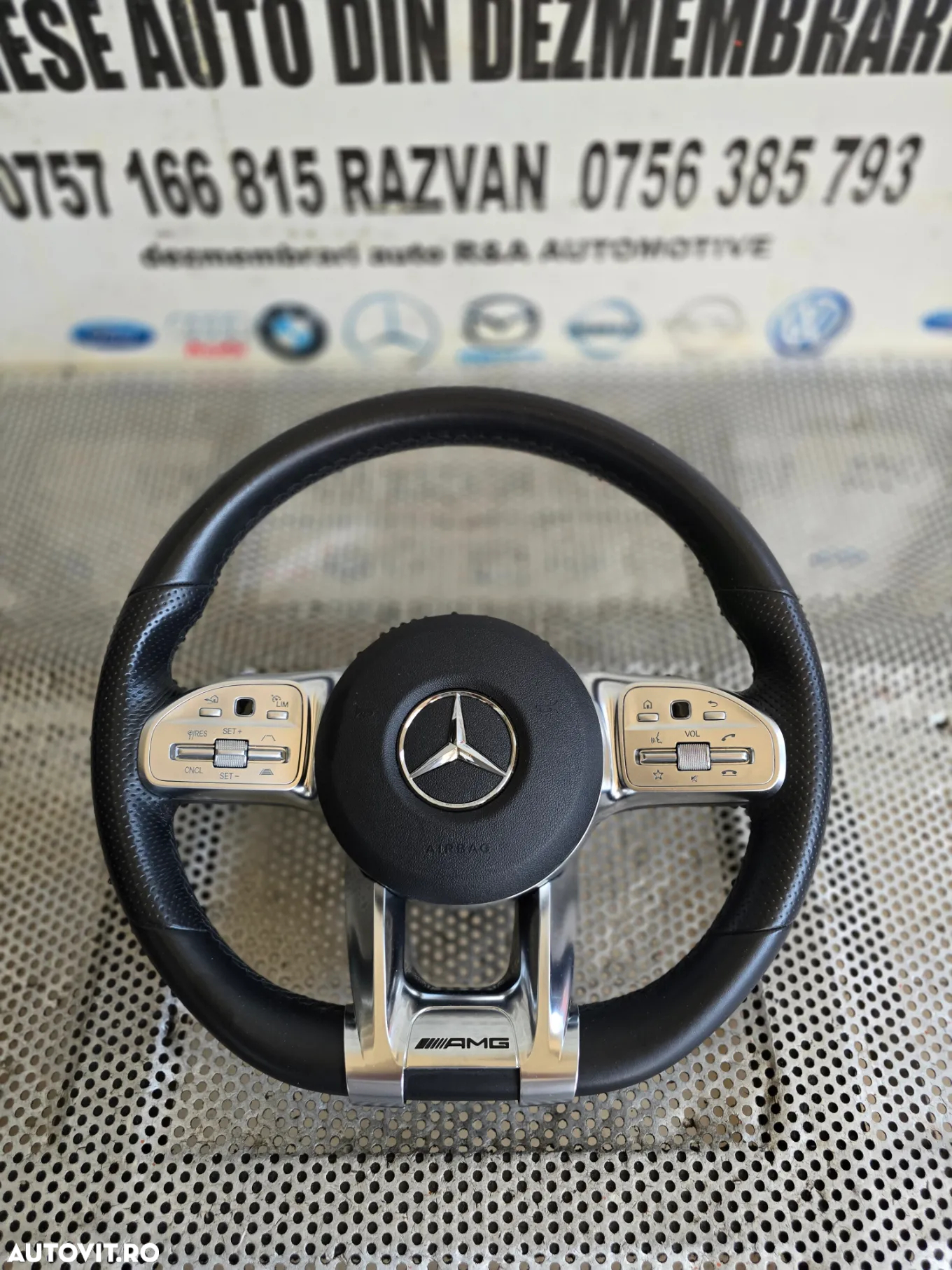 Volan Complet Cu Airbag Mercedes AMG Cu Padele Impecabil C/E Class W205 W213 Gle Cla Cls Glc - 3