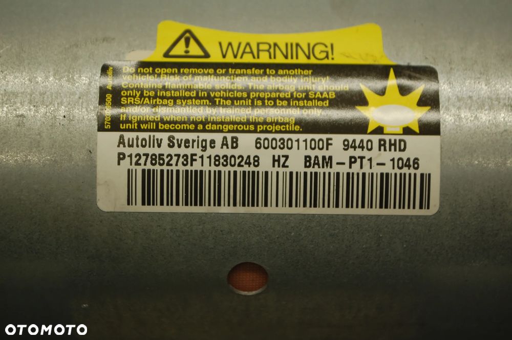 PODUSZKA AIRBAG PASAŻERA 600301100F SAAB 93 9-3 II 02-07R. - 4