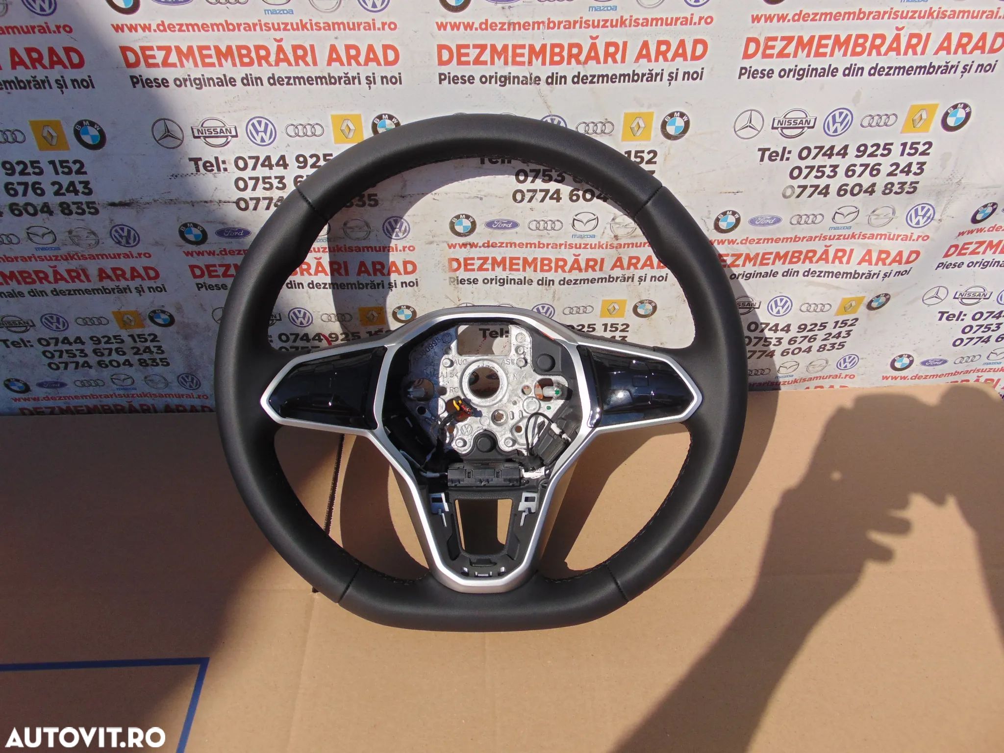 Volan piele cu comenzi touch VW Golf 8 Polo ID 3 Id4 t cross passat b8 cod 6380998 - 1