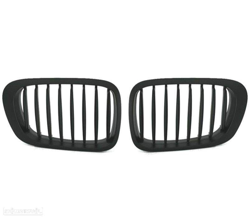 GRELHAS FRONTAIS BMW E46 COUPE 99-03 CABRIO 00-03 PRETO MATT - 6