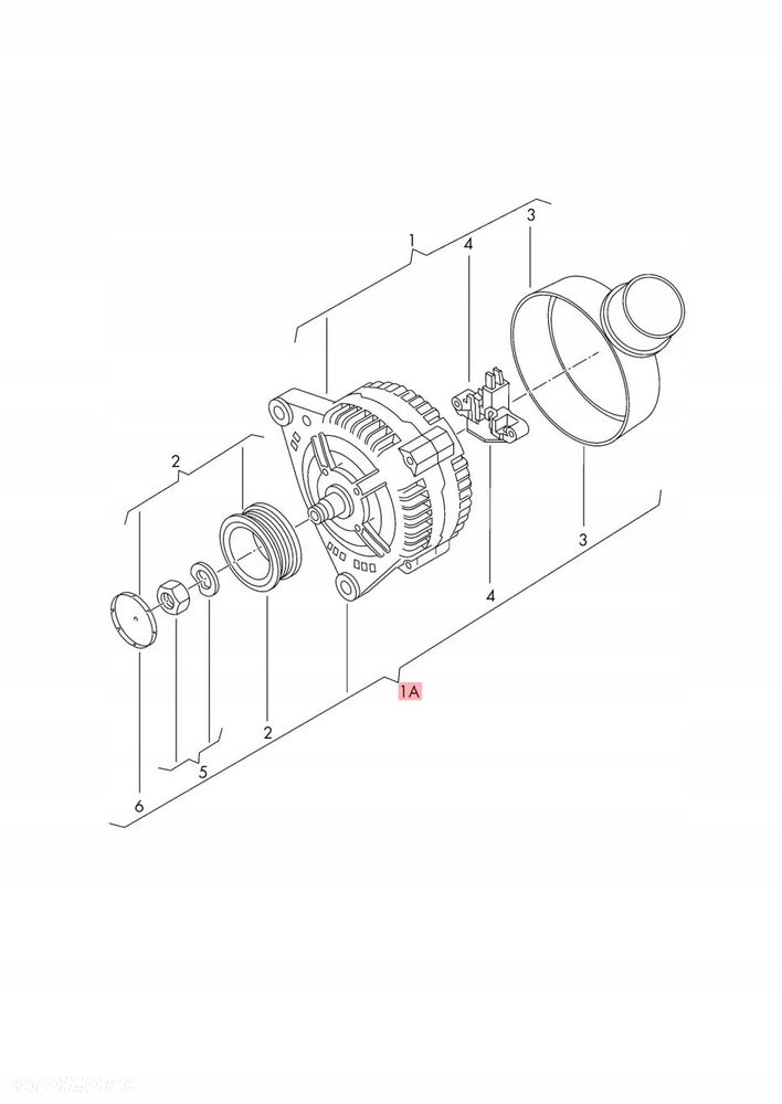 alternator audi a3 8p 1.9 tdi 06f903023f - 2