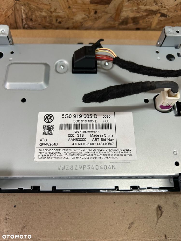 Volkswagen Golf VII ekran wyświetlacz 5G0919605D radio - 6
