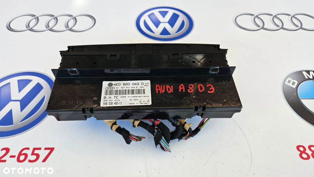 Audi A8 D3 LIFT 2005- Panel klimatyzacji Sterowanie nawiewem Panel klimy AC 4E0820043D - 6