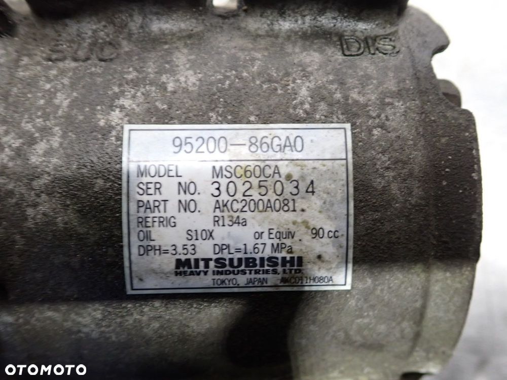 SPRĘŻARKA KLIMATYZACJI SUBARU JUSTY G3X 95200-86GA0  3025034   AKC200A081 - 8