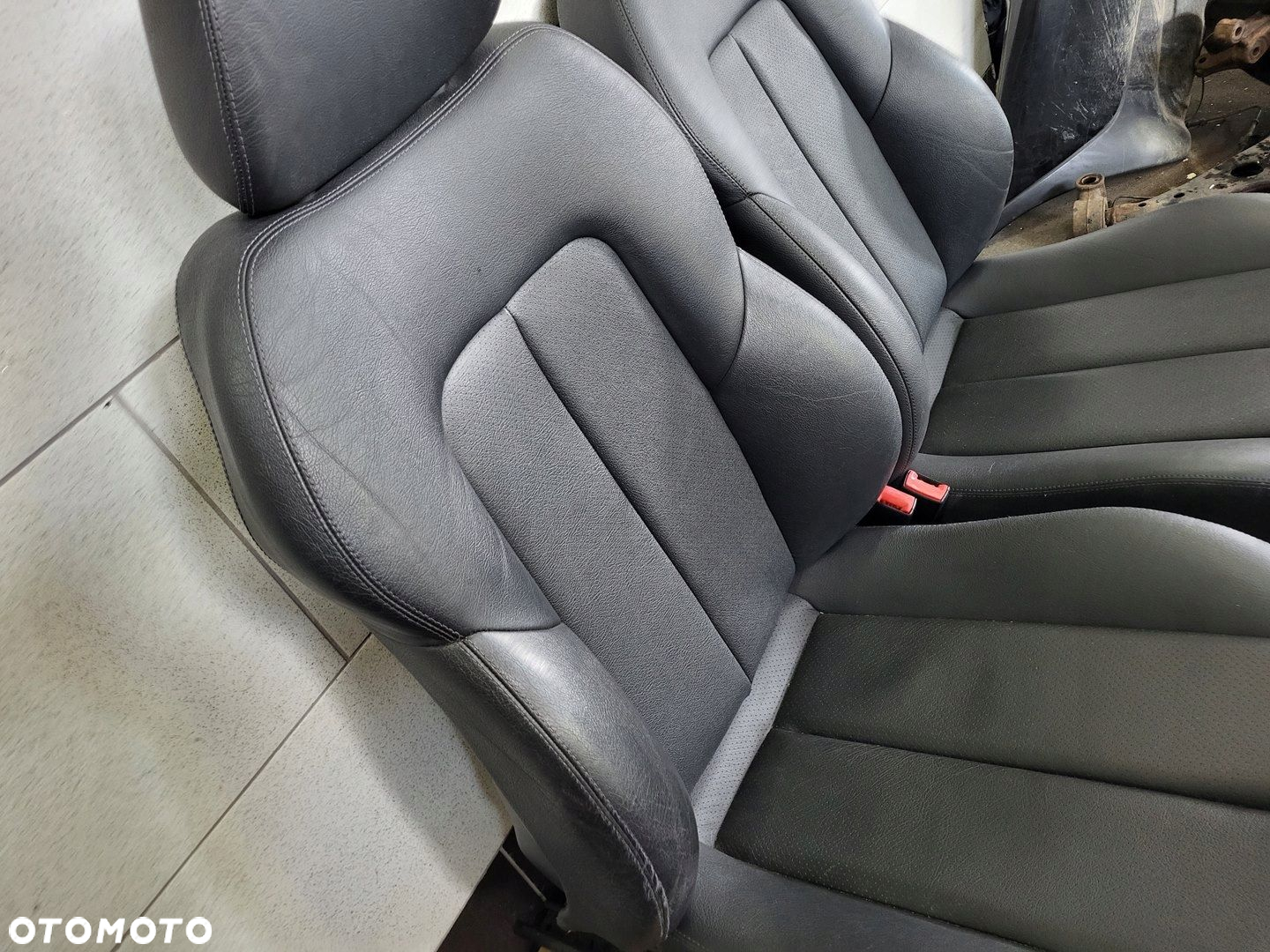 MERCEDES SLK R170 LIFT FOTEL FOTELE CZARNA SKÓRA UK - 7
