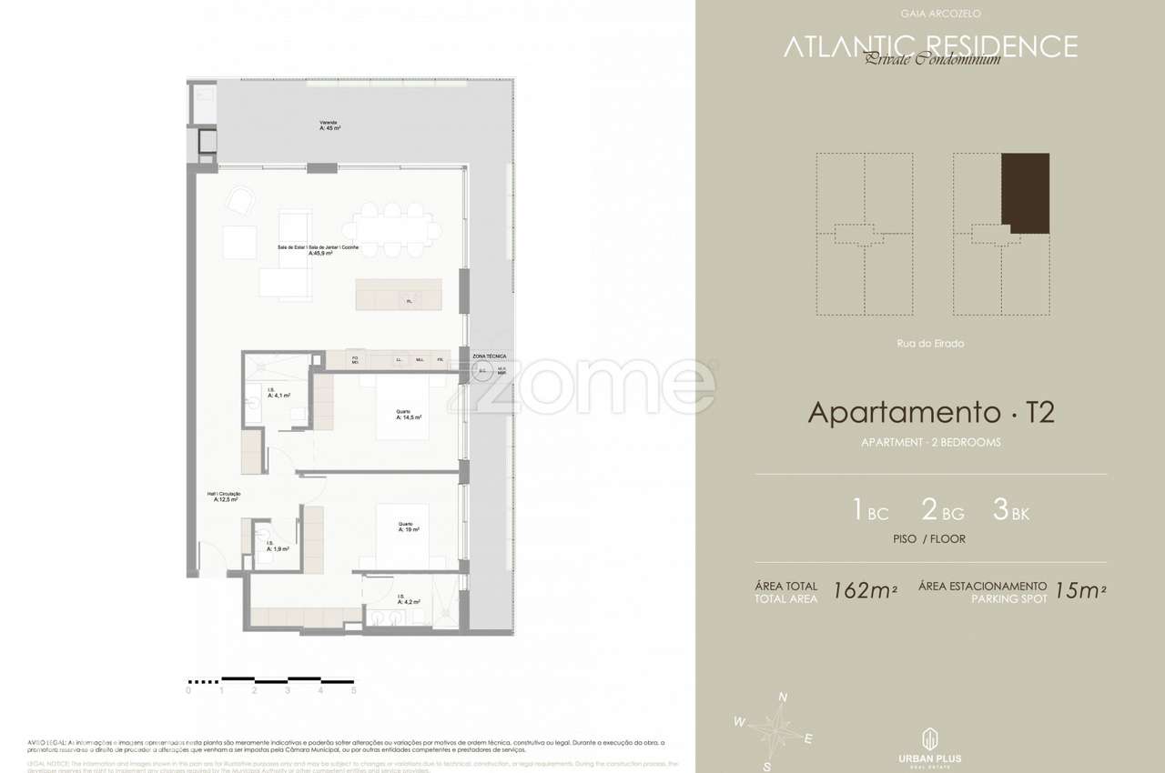 T2 Novo | Padel e Piscina| Arcozelo - Grande imagem: 5/15