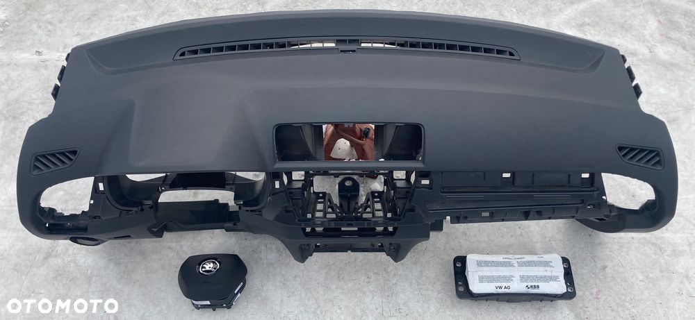 SKODA FABIA III 3 LIFT LIFTIN FL DESKA KONSOLA KOKPIT PULPIT PÓŁKA  PARAPET AIRBAG PODUSZKI POWIETRZNE PASY PAS SRS - 2