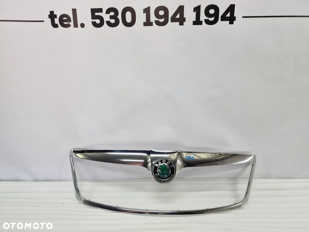 SKODA OCTAVIA II LIFT 1Z0 08- CHROM ATRAPY / GRILLA PRZEDNIEGO PRZÓD , NR 1Z0853661 , NR AUKCJI GR101 - 1