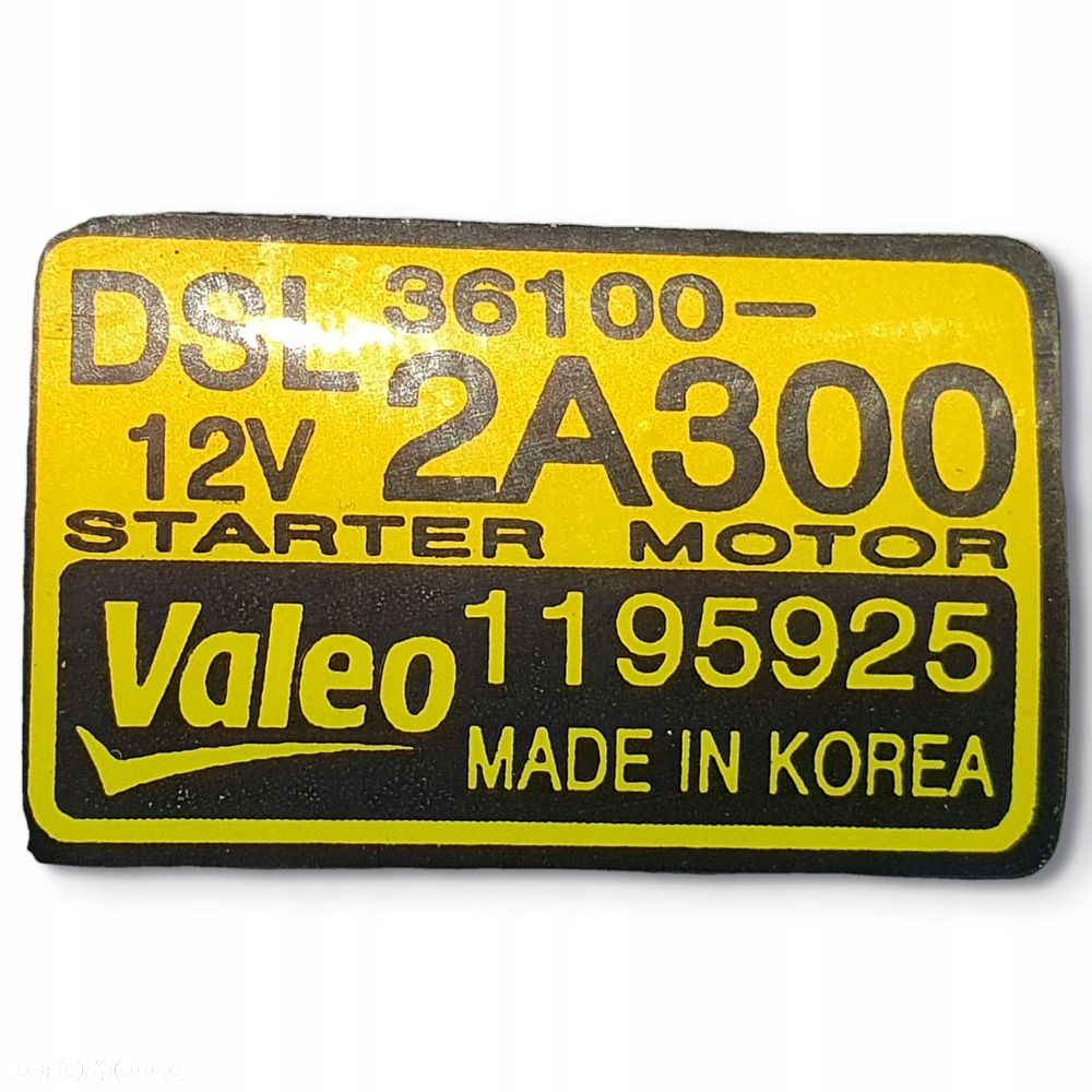 ROZRUSZNIK Kia Ceed 1.6 CRDI valeo 36100-2A300 - 2