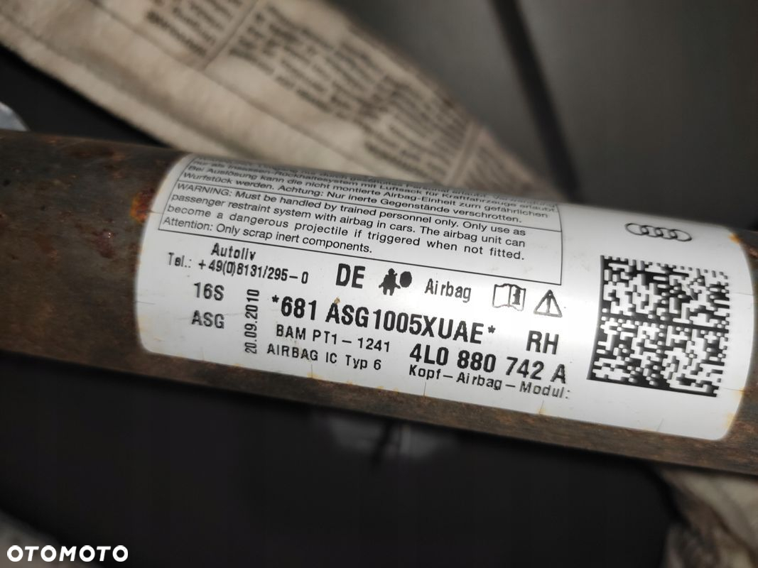 AUDI Q7 4L LIFT KURTYNA LEWA PRAWA POWIETRZNA AIRBAG SPRAWNA ORYGINAŁ - 4