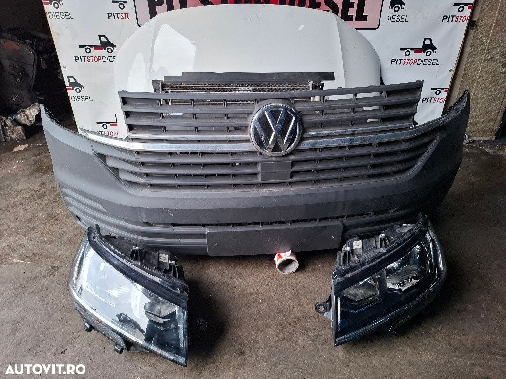 Fată completă vw Transporter T6.1 2019 2020 2021 bara fata, far, faruri, capota, trager, radiator - 1