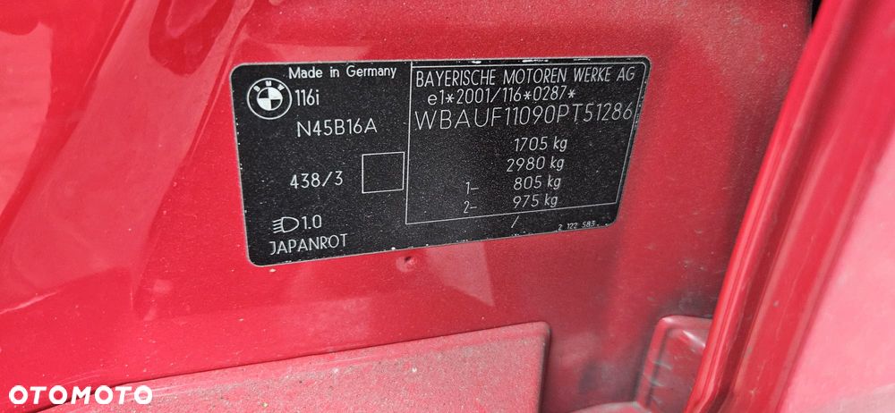 BMW 1 E87 116i 04 - 07 - SILNIK KOMPLETNY GWARANCJA N45B16A 188k km - 12