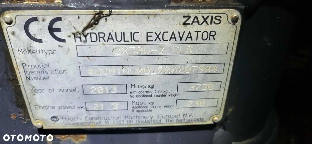 Używany Hitachi ZAXIS 38U 2013 - 150 000 PLN - Otomoto.pl