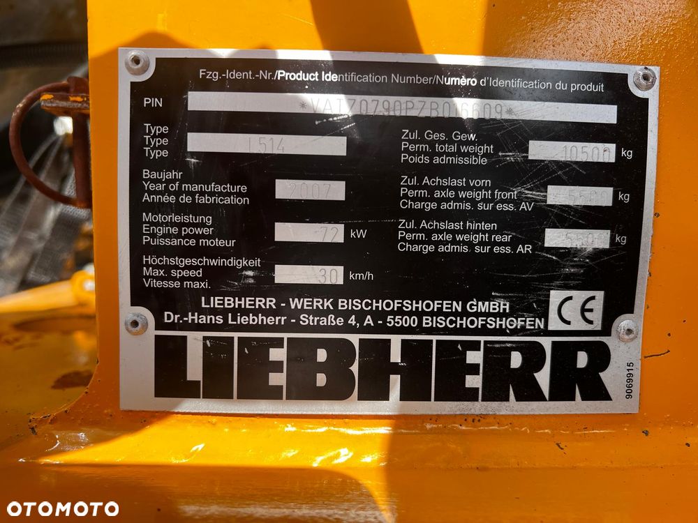 Liebherr L 514 Stereo / 2007r. / Bardzo dobry stan / Opony 90% - 20