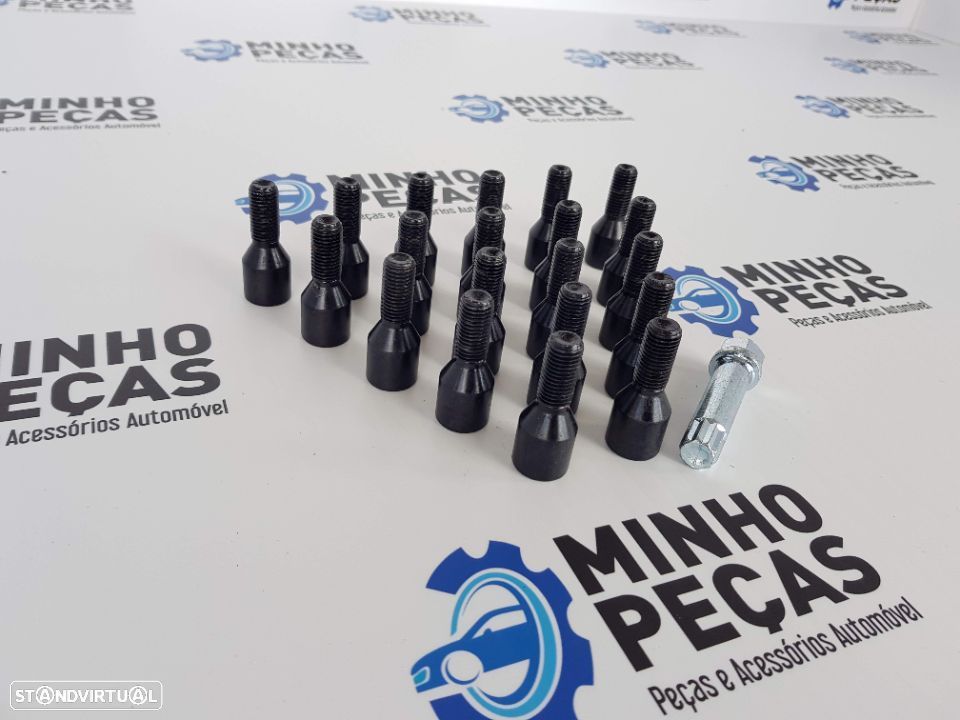 Pernos Aperto Interior Curtos Pretos M14x1.25 - 3