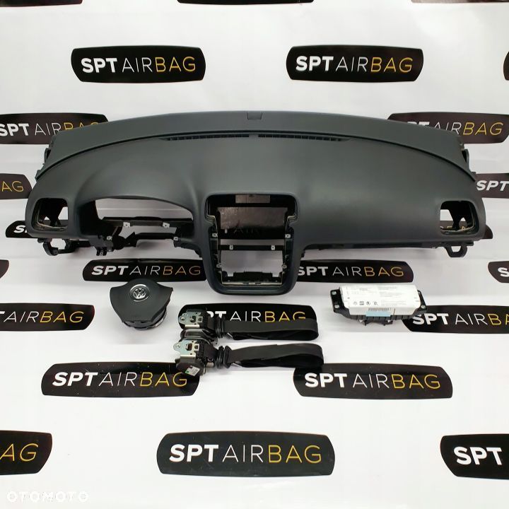 VW SCIROCCO DESKA ROZDZIELCZA KONSOLA KOKPIT PULPIT PODUSZKI AIRBAG AIR BAG PASY KIT SET - 1
