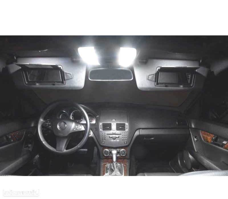 KIT COMPLETO DE 15 LÂMPADAS LED INTERIOR PARA MERCEDES CLASE C S205 ESTATE WAGON C160 C180 C200 C22 - 6