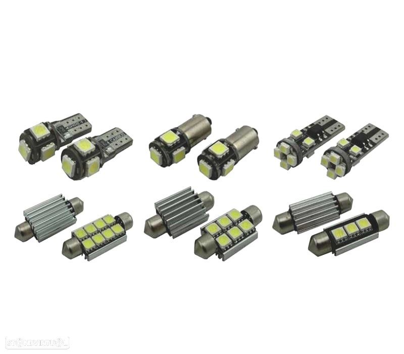 KIT COMPLETO 14 LAMPADAS LED INTERIOR PARA SKODA FABIA MK1 HATCHBACK 99-07 - 1