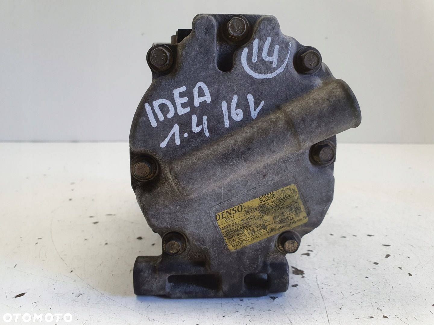 Fiat Idea 1.4 16V SPRĘŻARKA KLIMATYZACJI pompa 5A7875000-46782669 SCSB06 - 2