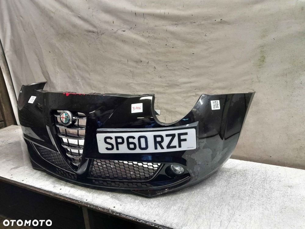 ^ ZDERZAK PRZÓD PRZEDNI ALFA ROMEO MITO CZARNY 981/B HALOGENY - 4