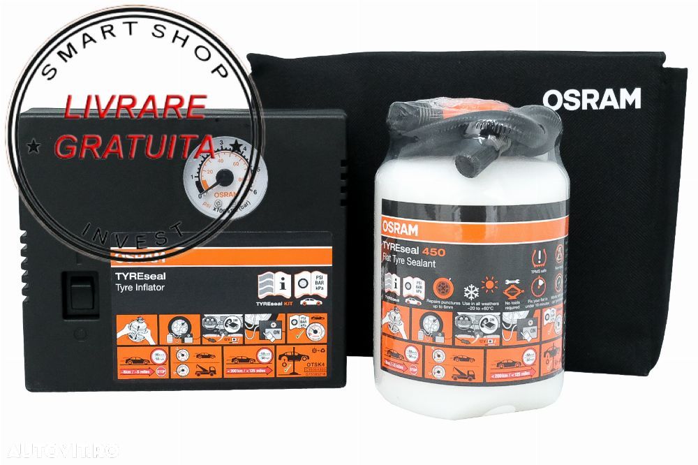 Set reparatie pneuri OSRAM TYREseal KIT OTSK4- livrare gratuita - 1