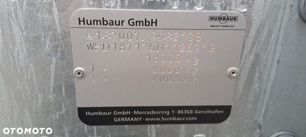 Humbaur Przyczepa burtowa Humbaur HD18 Baustoff - 18